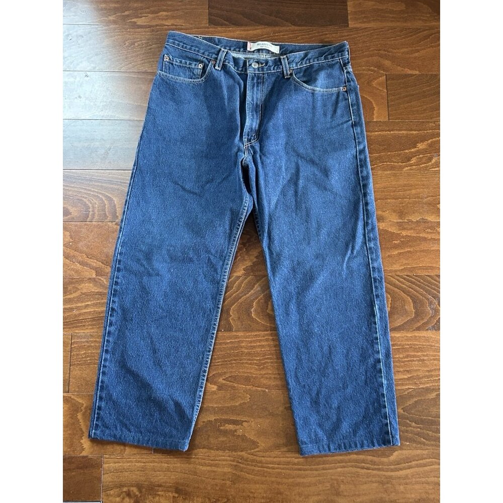 Levi's 550 Men's 36x30 Relaxed Fit Jeans - Blue Medium Wash Straight Leg Denim - Picture 6 of 7